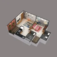 Fortune Oriana Moshi 1 BHK Floor Plan Image