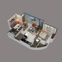 Fortune Oriana Moshi 2 BHK Floor Plan Image